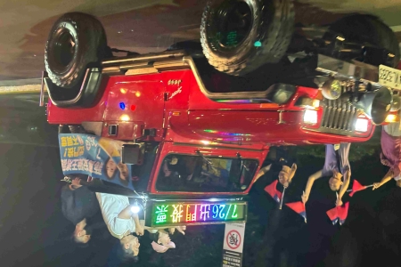 王鴻薇委員，實施夜間車隊掃街拜票
